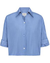 Twp - Cropped Button-Up Shirt - Lyst