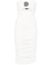 Amen - Schulterfreies Kleid mit Schmucksteinen - Lyst