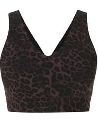 Sweaty Betty - Ultimate Studio Yoga Voop Leopard-Print Sports Bra - Lyst