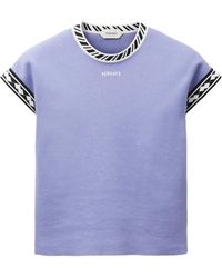 Versace - Embroidered Logo Short Sleeve T-Shirt (Size 38) - Lyst