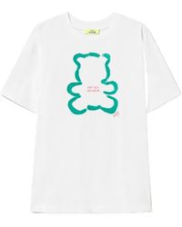 Twinset - Teddy-Print Cotton T-Shirt - Lyst