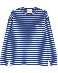 Plan C - T-Shirt mit gestreifter Tasche - Lyst