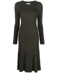 P.A.R.O.S.H. - Ribbed-Knit Midi Dress - Lyst