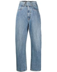 Alexander Wang Jean à taille ceinturée - Bleu