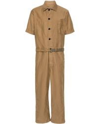 Sacai - Classic-collar Belted Jumpsuit - Lyst