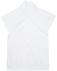 Setchu - Wrap-Detail T-Shirt - Lyst