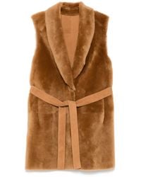 DESA NINETEENSEVENTYTWO - Shearling Sleeveless Coat - Lyst