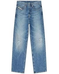 DIESEL - 2001 D-Macro Relaxed-Fit Distressed-Details Denim Jeans - Lyst