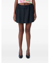 Prada - Mini-Plooirok Met Knopen - Lyst