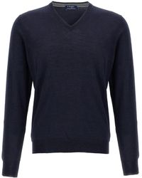 Barba Napoli - V-Neck Knitted Jumper - Lyst