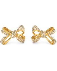 Oscar de la Renta - Bow Crystal-Embellished Earrings - Lyst
