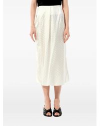 Balenciaga - Pleated Satin Skirt - Lyst
