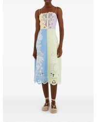 FARM Rio - Broderie-Anglaise Midi Dress - Lyst