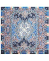 Etro - Cashmere-Silk Geo Pattern Scarf - Lyst