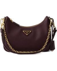 Prada - Mini Re-Edition Tasche Aus Saffiano-Leder - Lyst