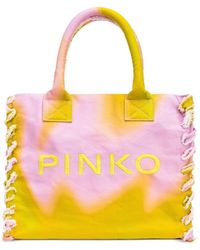 Pinko - Bolso de playa con bordado - Lyst