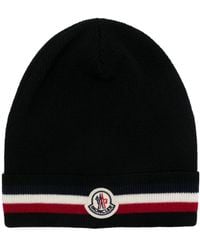 Moncler - Wool Ribbed Beanie Cap - Lyst