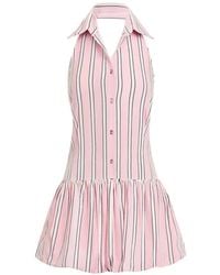 SER.O.YA - Anastacia Striped Bubble-Hem Mini Dress - Lyst