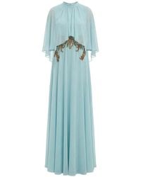 Saiid Kobeisy - Cape-Overlay Sequin-Embellished Dress - Lyst