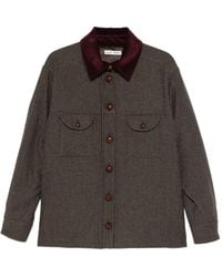 Blazé Milano - Buttoned Corduroy-Collar Jacket - Lyst