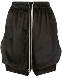 Rick Owens - High-Low Drawstring Shorts - Lyst