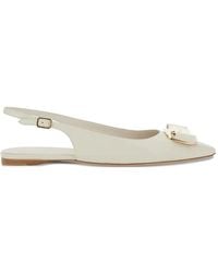 Ferragamo - Vara-Bow Slingback Ballet Flats - Lyst