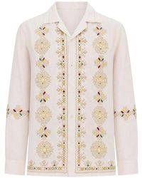 BAZISZT - Flower-Embroidered Long-Sleeve Shirt - Lyst