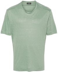 Zegna - T-shirt con cuciture tono su tono - Lyst