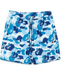 A Bathing Ape - Graphic-printed Shorts - Lyst