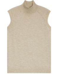 BOSS - High-Neck Sleeveless Top - Lyst