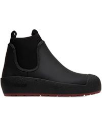 Bally Elastic-Panelled Platform Boots in Black | Lyst UK