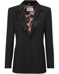 Philipp Plein - Wool Boxy Blazer Skull Strass - Lyst