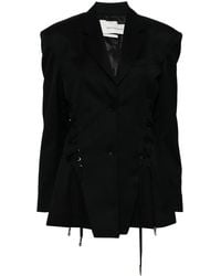 Feng Chen Wang - Blazer Con Detalle De Lazo - Lyst