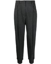 Brunello Cucinelli - Tapered-Leg Tailored Trousers - Lyst