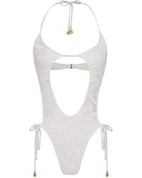 Amir Slama - X Jade Picon Cut-Out Tie Swimsuit - Lyst