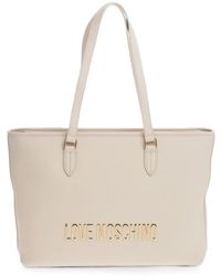 Moschino - Love Logo-Embossed Tote Bag - Lyst