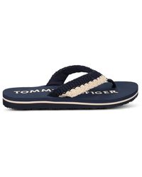 Tommy Hilfiger - Crochet-Knit Flip-Flops - Lyst