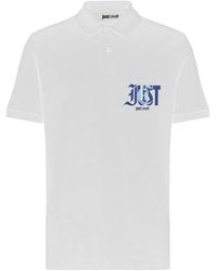 Just Cavalli - Logo-Print Cotton Polo Shirt - Lyst