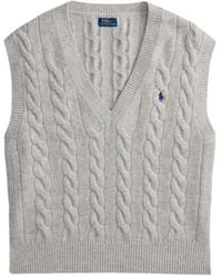 Polo Ralph Lauren - Cable-Knit V-Neck Sweater Vest - Lyst