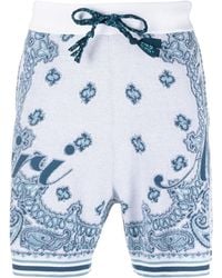 Amiri - Paisley-Print Drawstring-Waist Shorts - Lyst