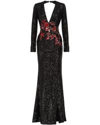 Oscar de la Renta Sequin-Scallop Embroidered Gown in Metallic | Lyst UK