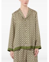 Max Mara - Chemise En Soie À Imprimé Géométrique - Lyst