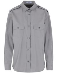 Prada - Cotton Poplin Shirt - Lyst