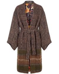 Hui Milano - Checked Belted Cardigan - Lyst