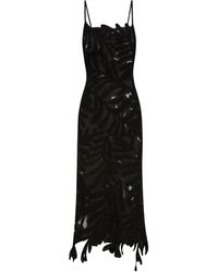 Oscar de la Renta - Fern Crochet-Knit Midi Dress - Lyst