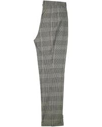 Patrizia Pepe - Prince Of Wales Check Zipped Trousers - Lyst