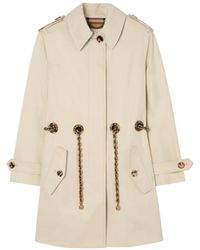 Burberry - Short Gabardine Stonehaven Car Coat - Lyst