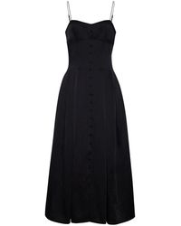 Adam Lippes - Rickie Satin Midi Dress - Lyst