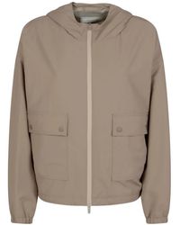 Peserico - Hooded Zip-Up Jacket - Lyst