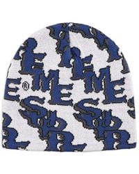 Supreme - Slanted Gothic Monogram-Pattern Beanie Hat - Lyst